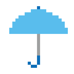 blue umbrella